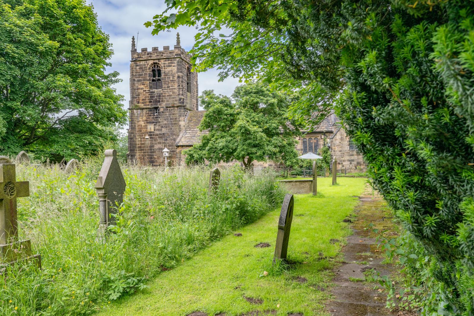 church from churchyard